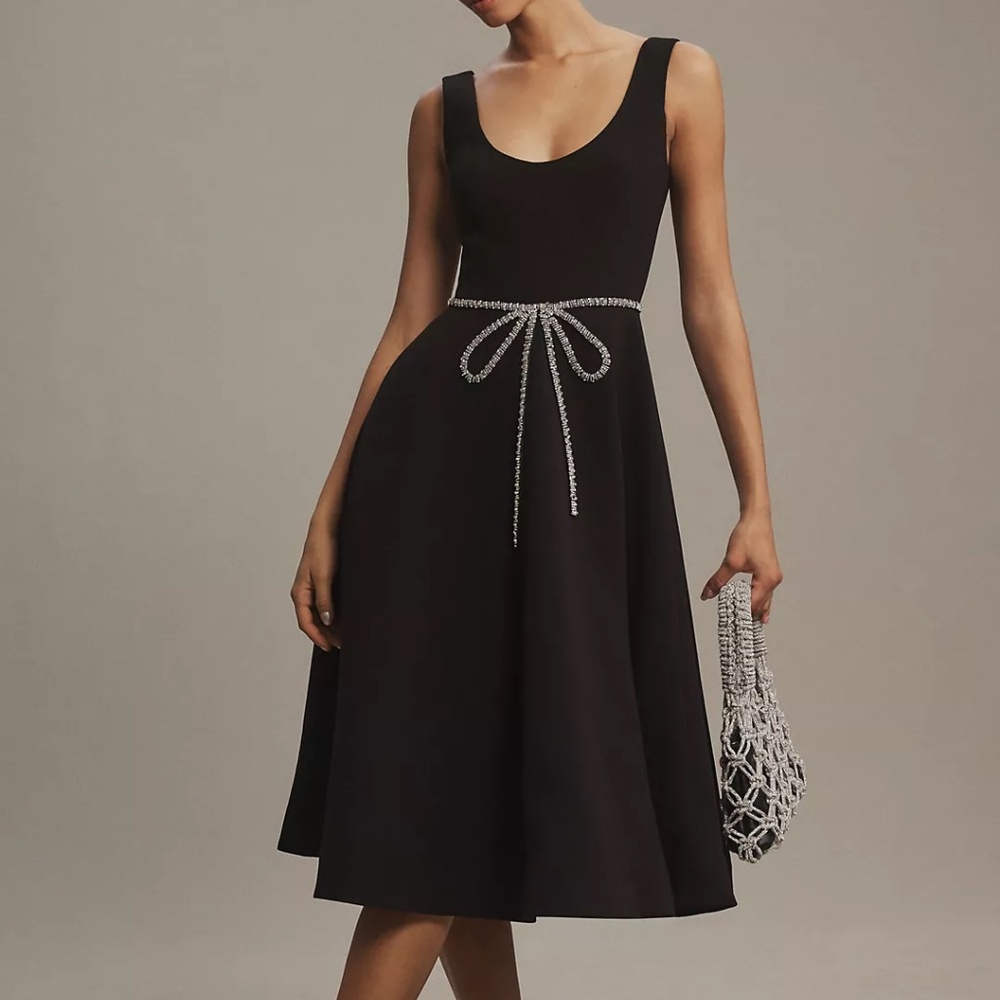 Helsi Helena Crystal Bow Fit & Flare Midi Dress